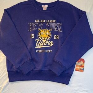Cozy Blue Sweatshirt, NY Tigers, NWT